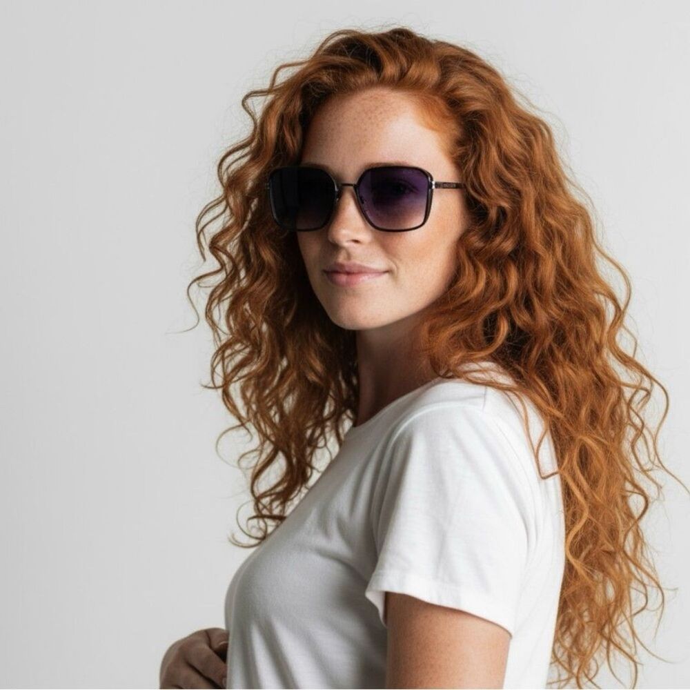 Gucci Women’s Sunglasses | Silver & Black | Purple Gray Gradient | 56-16-145 - Picture 4 of 12